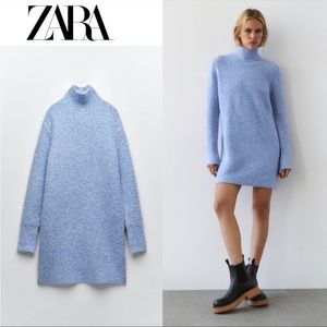 Blue Zara sweater dress brand new with tags.
